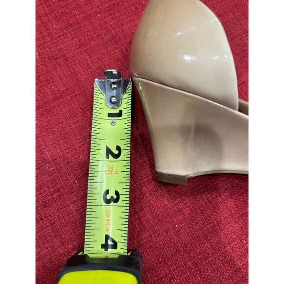 Naturalizer Womens Beige Leather Upper Open Toe Wedge Heels Sz 5M - Picture 4 of 7